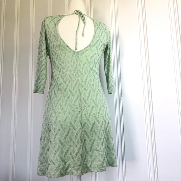 3/4 sleeve mint green dress - Picture 2 of 7